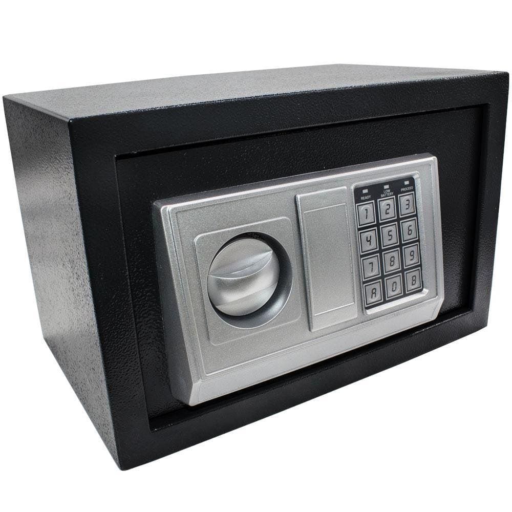 Cofre Eletrônico Digital Preto 31X20X20 Cm Com Chave E Senha