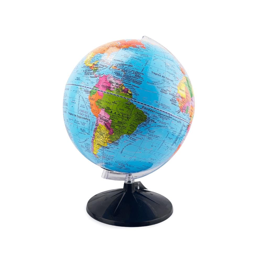 Globo Terrestre Profissional Studio 30cm Com Divisão De Países Base Em Plástico Decoração
