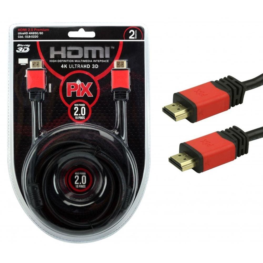 Cabo Hdmi 2.0 Premium 4k Ultra Hd 3d 018-0220 Chip Sce 2M