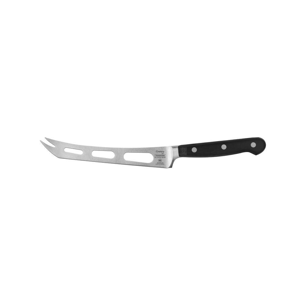 Faca para Queijo Tramontina Century com Lâmina de Aço Inox e Cabo de Policarbonato com Fibra de Vidro Preto 6” Tramontina