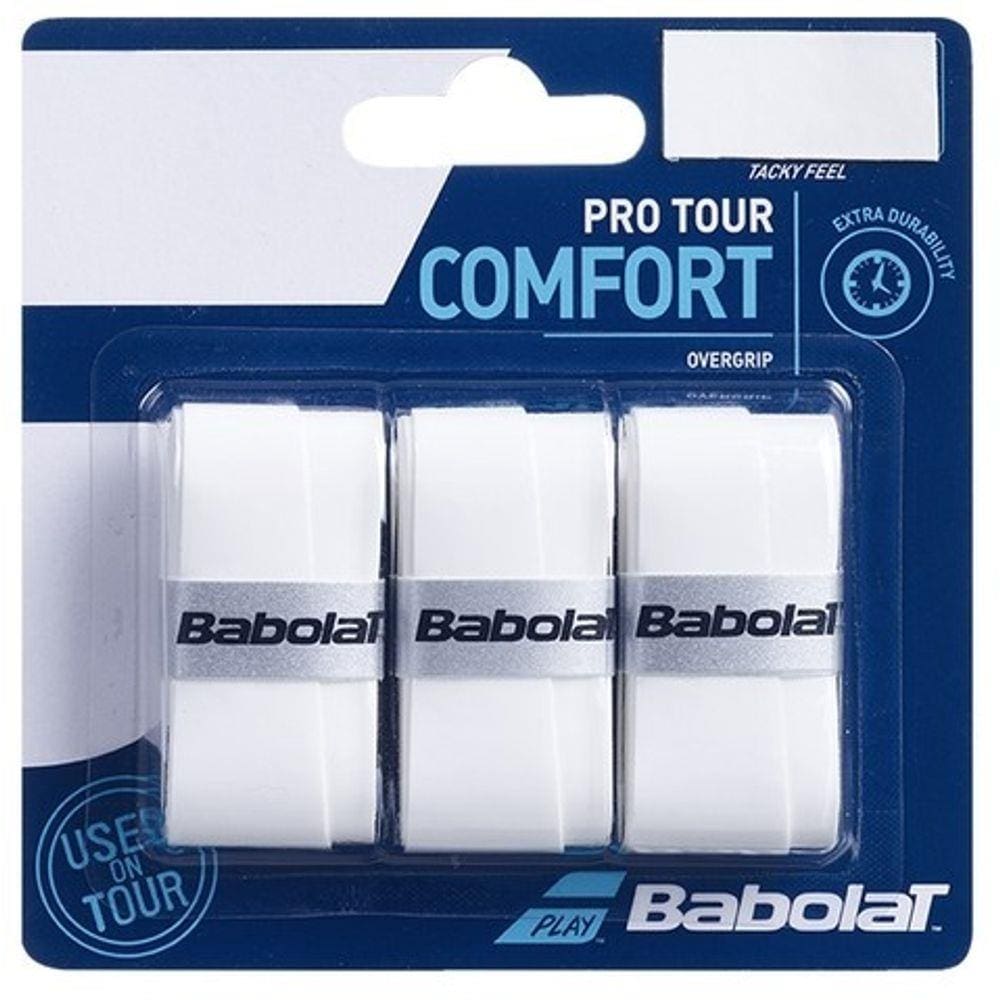 Overgrip Babolat Pro Tour Comfort X3 - Branco