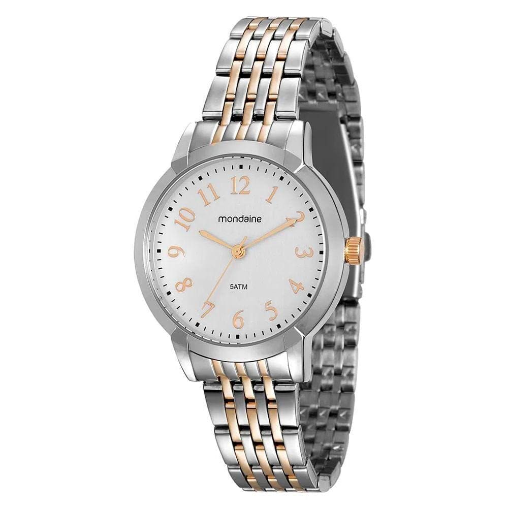 Relógio Feminino Mondaine Prata e Dourado - 99030LPMVBE2