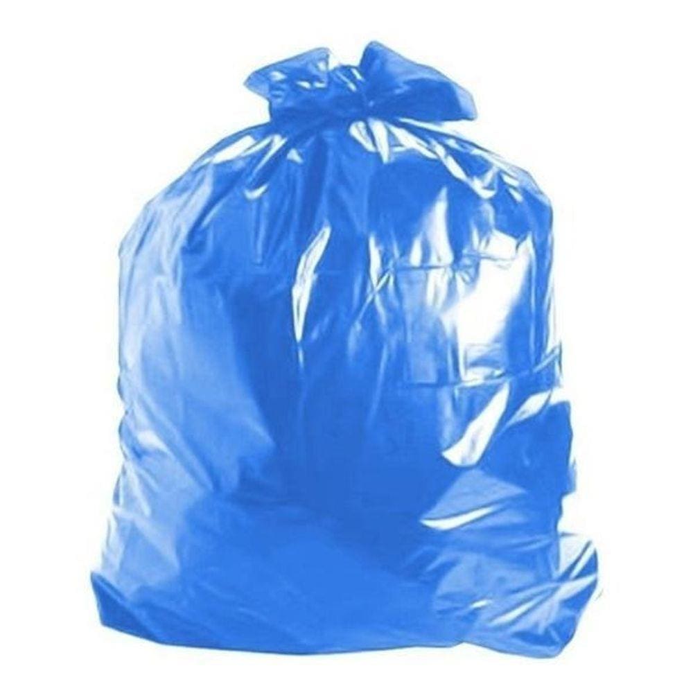 Saco De Lixo 100 Litros Pacote Com 100Un Azul