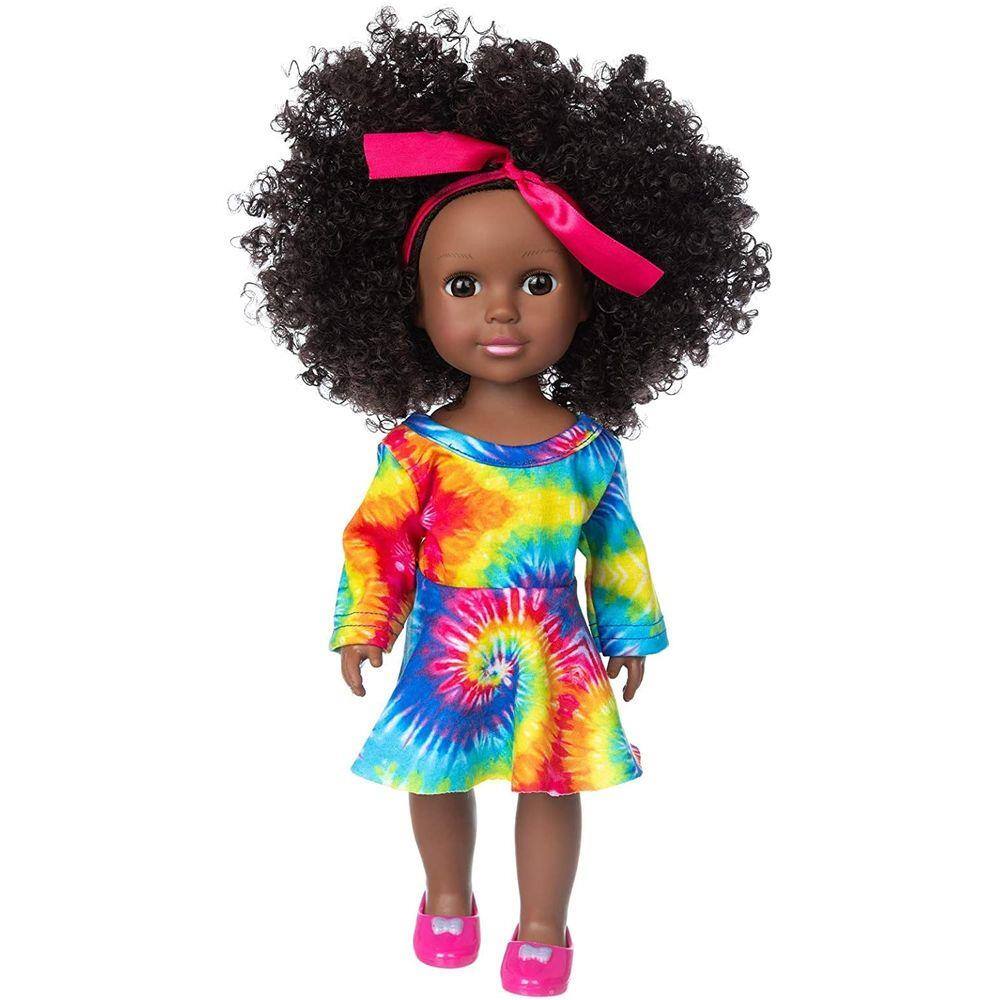 BDDOLL Boneca Preta e Boneca Bebê Roupas Conjuntos de 14,5 Polegadas Bonecas  de Silicone Afro-Americanas incluem saia arco-íris e sapatos presente d |  Extra