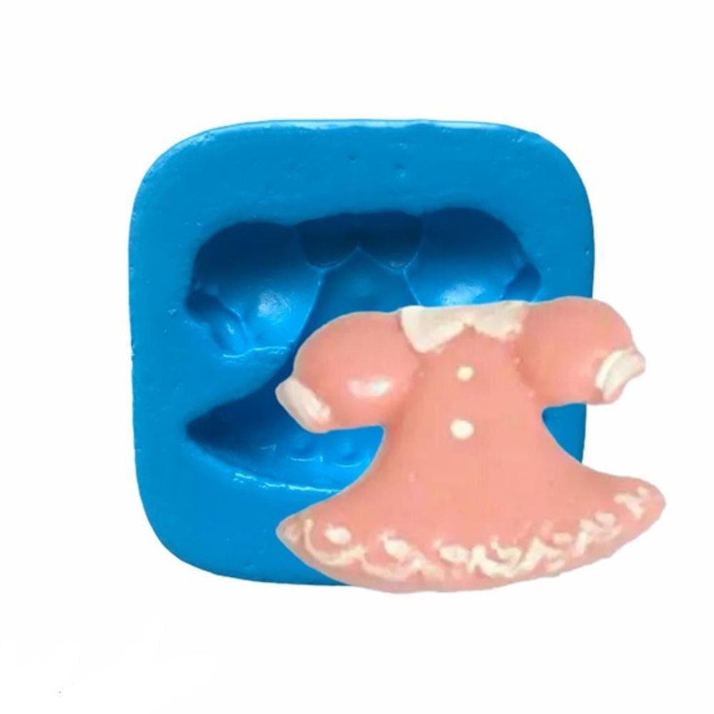 Molde De Silicone Vestido Menina, Minnie, Resina, Confeitaria, Biscuit Molds Planet