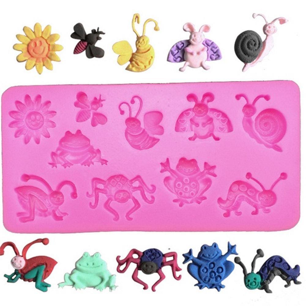 Molde De Silicone Jardim, Insetos, Resina, Confeitaria, Biscuit Molds Planet