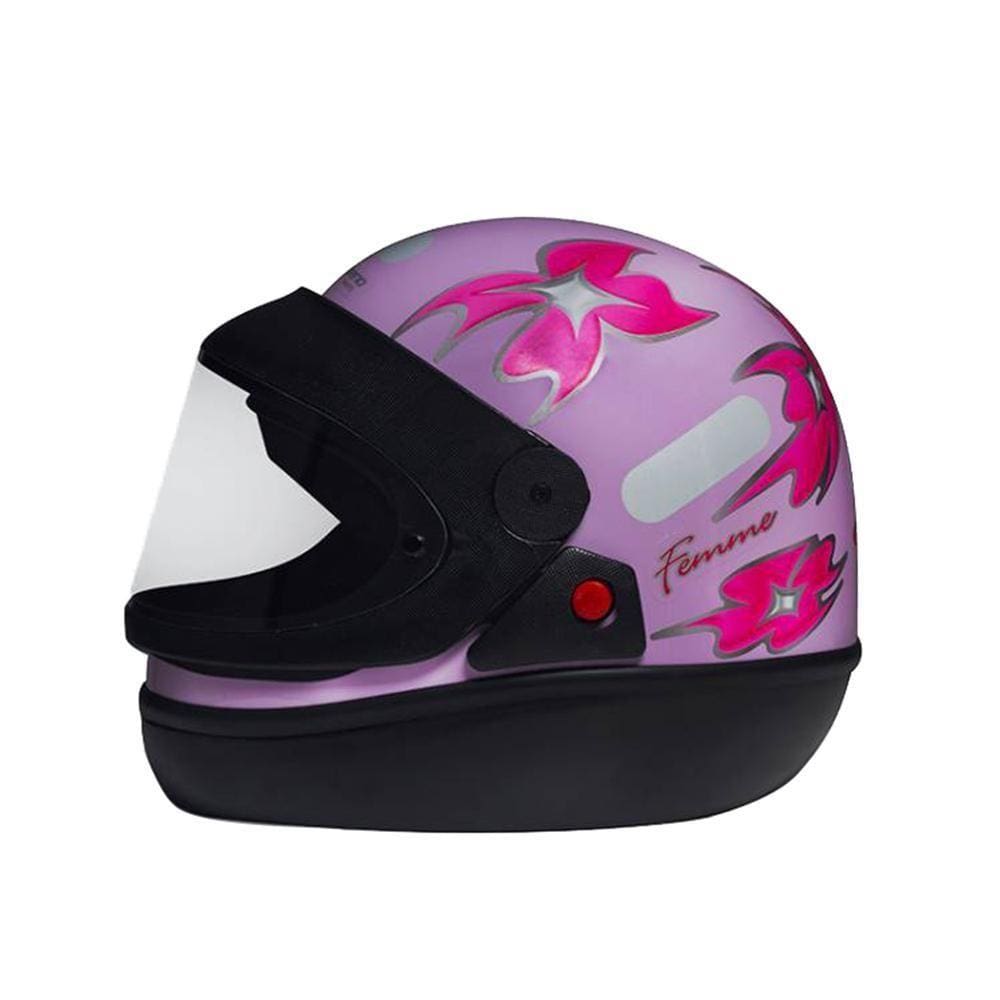 Capacete San Marino Femme Moto Integral Fechado Motoboy Flor