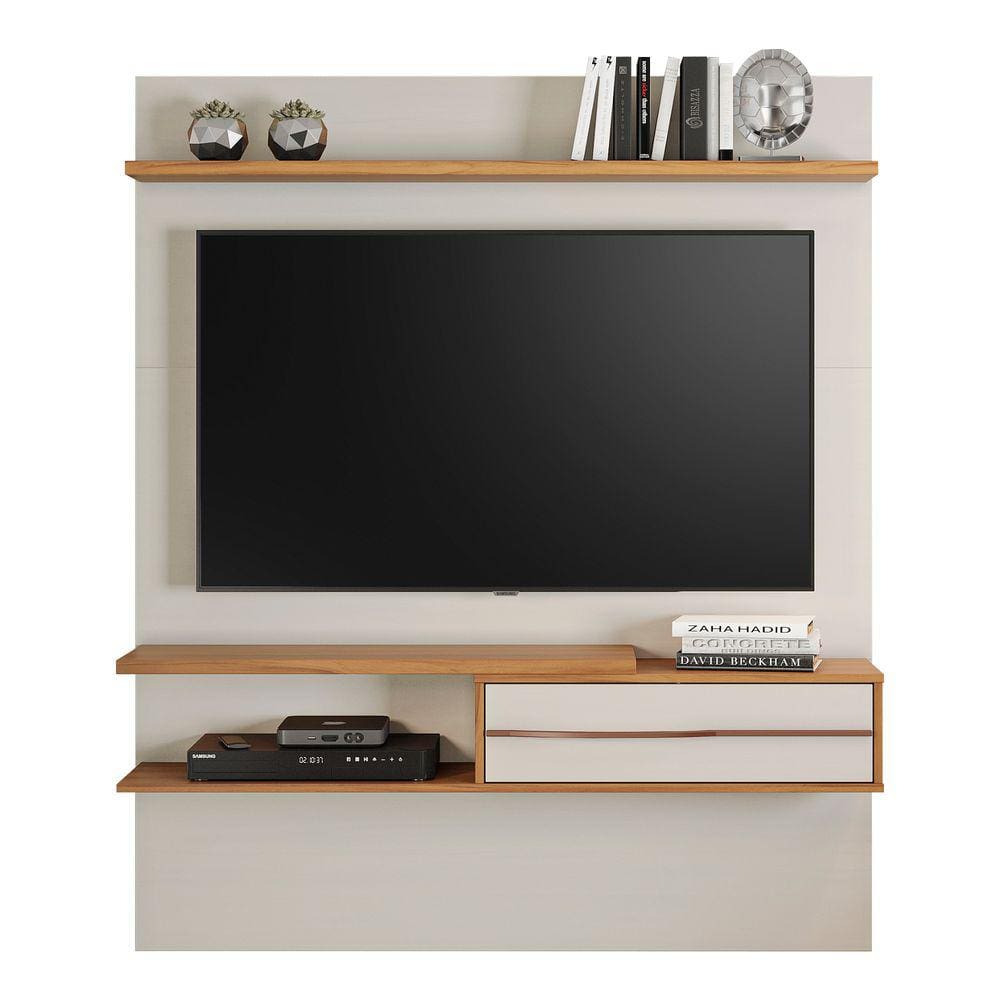 Painel NT1155 para TV até 55 Polegadas Off White / Freijó Trend