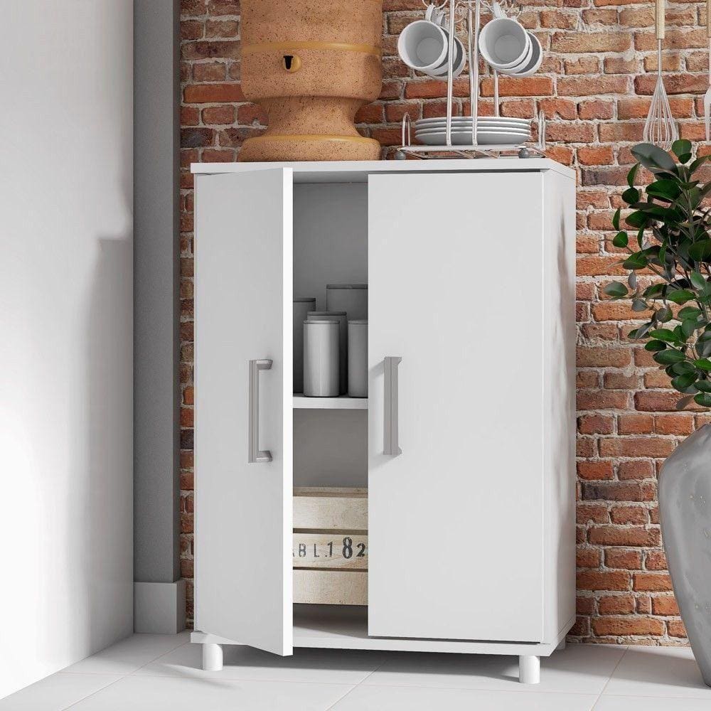 Balcão Multiuso para Cozinha 2 Portas Bmu 105 Branco