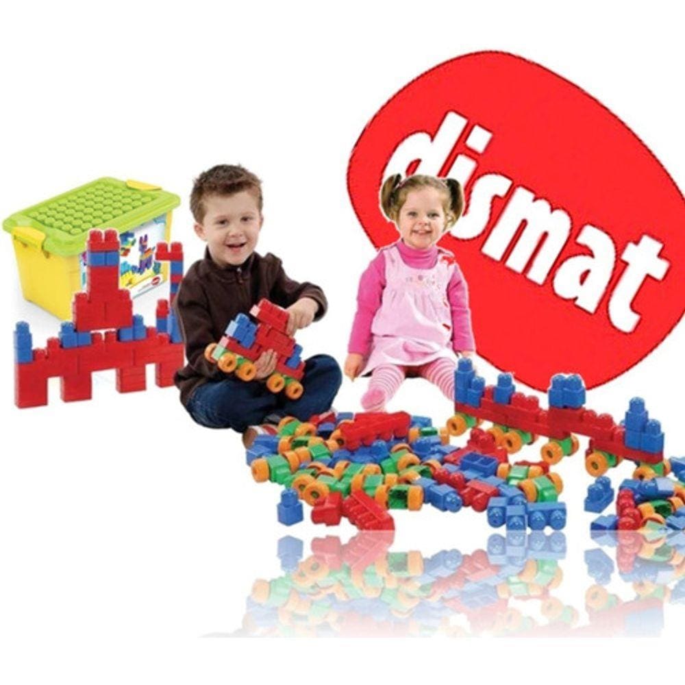 Super Caixa Divertida 2 Com 120pçs Blocos De Montar Dismat