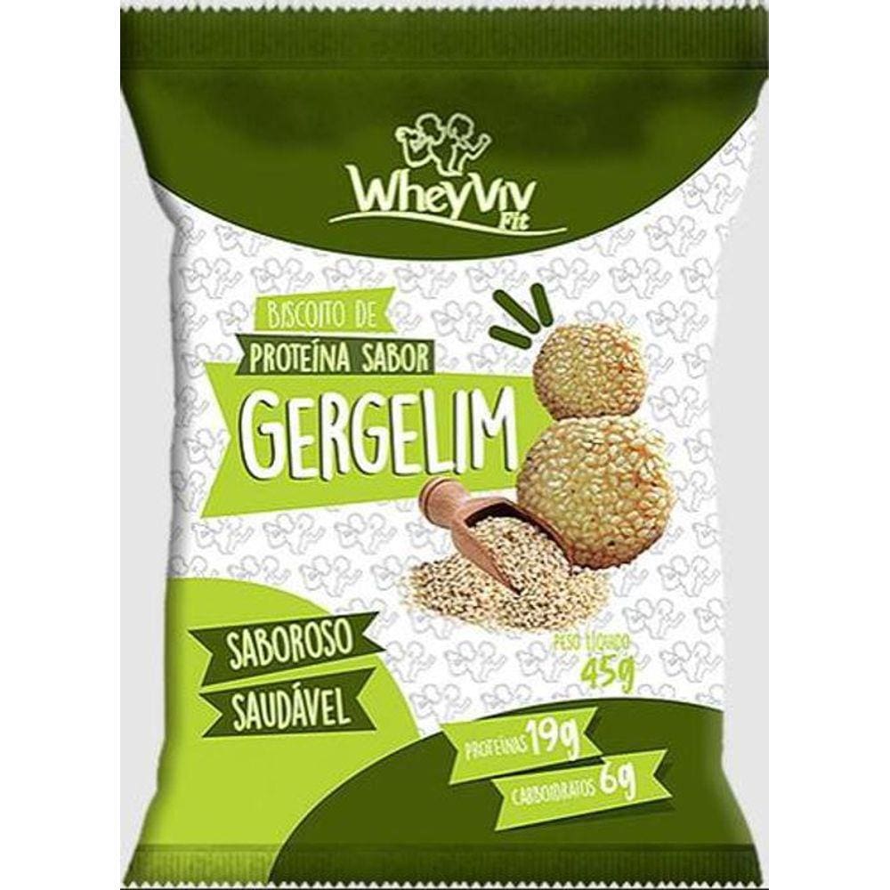 Biscoito Sabor Gergelim Wheyviv Fit 45G