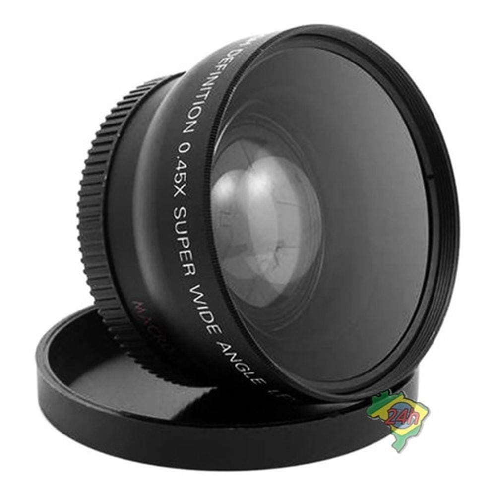 Lente Grande Angular Wide 0.45x Rosca 58mm + Macro P/ Canon