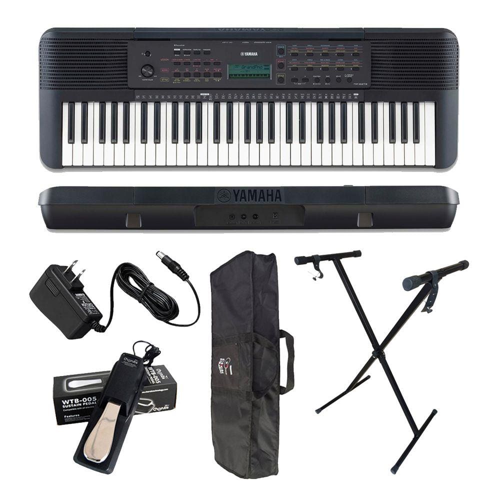 Teclado Yamaha PSR-E273 + Pedal + Suporte X + Capa + Fonte