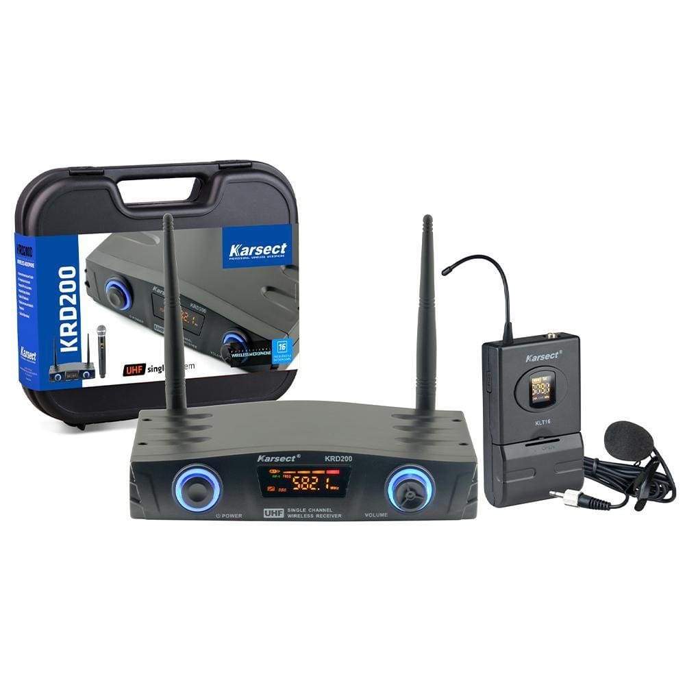 Microfone Sem Fio Karsect KRD200SL Lapela Com Case