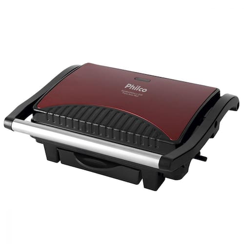 Sanduicheira e Grill Philco Press Inox Red 1200 220V Menor preço em Sanduicheira e Grill Philco Press Inox Red 1200 220V