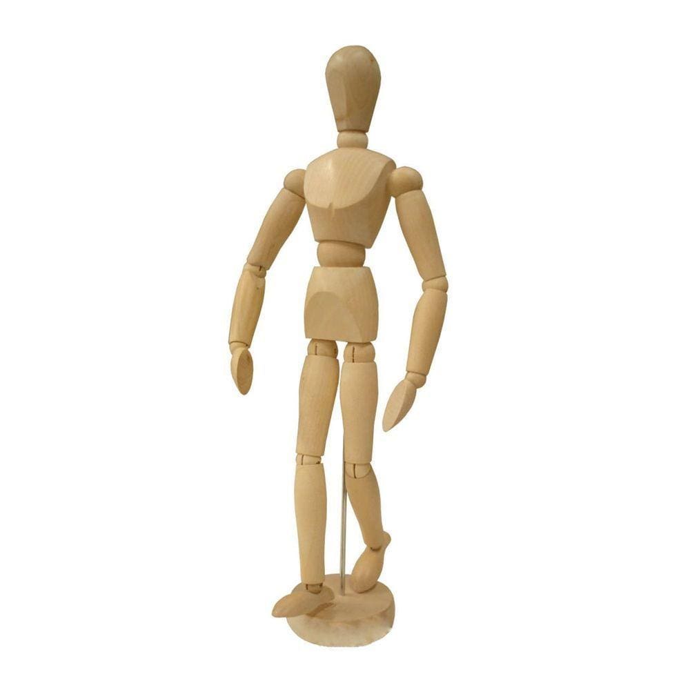 Boneco Manequim Articulado De Madeira 20 Cm