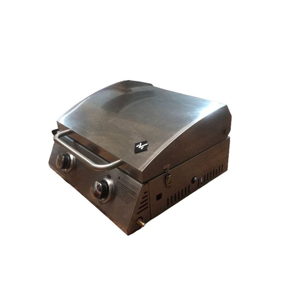 Churrasqueira de Bancada Inox Portátil A Gas - 2 Queimadores