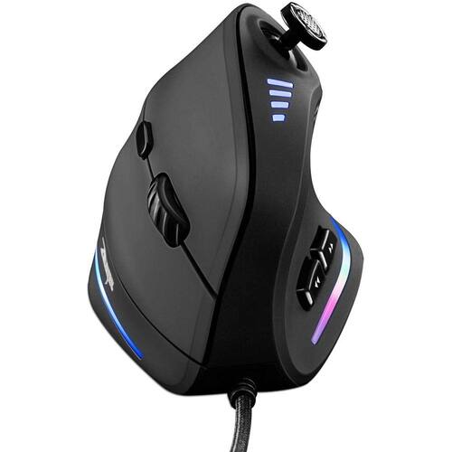 Mouse de jogos com 5 D Rocker, TRELC Ergonomic Mouse com 10000 DPI/11 Botões Programáveis, RGB Vertical Gaming Mice Wired para PC/Laptop/E-Sports/Ga