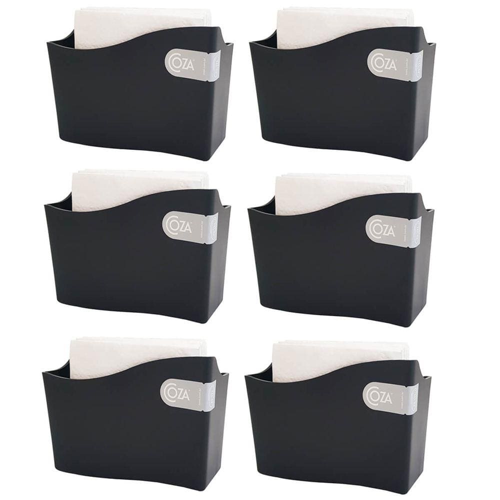 Kit Porta Guardanapos 6 Suportes Organizadores Guardanapo Mesa Brinox Preto