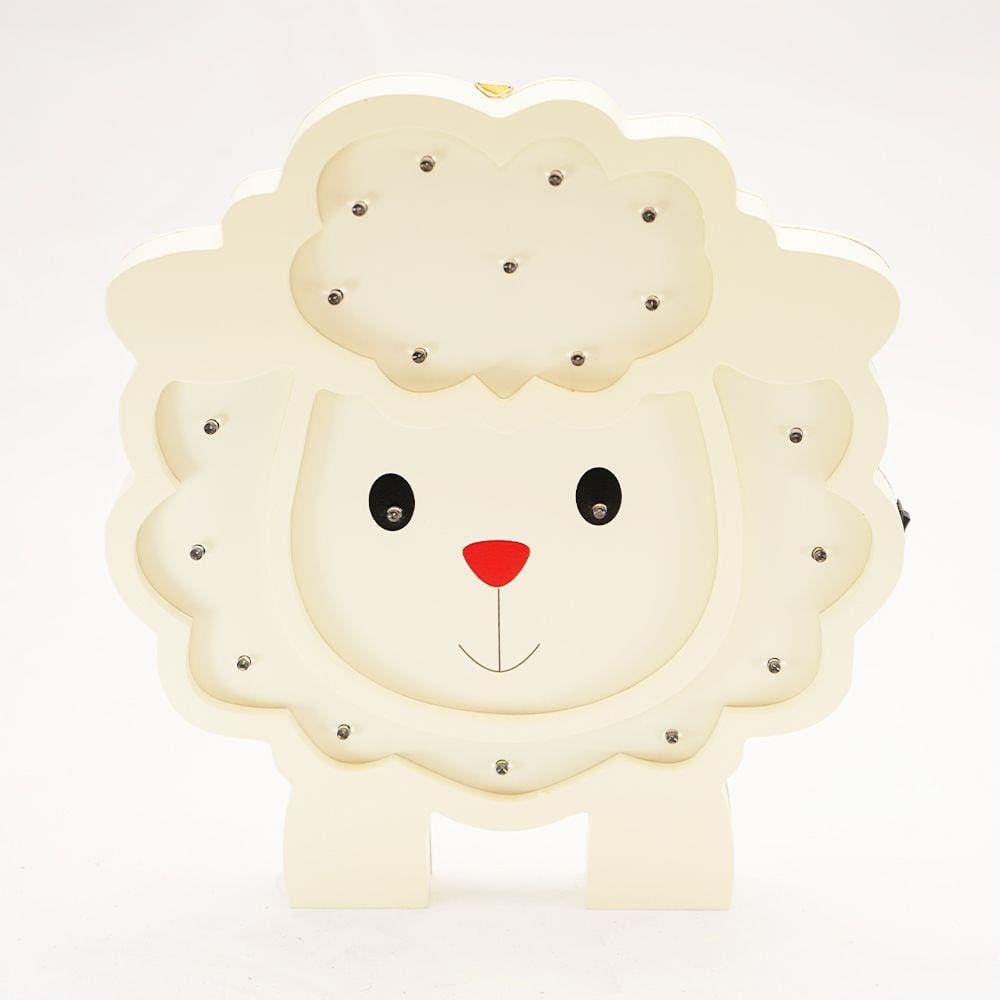 Luminária Infantil MDF com Led Ovelha Black Decor