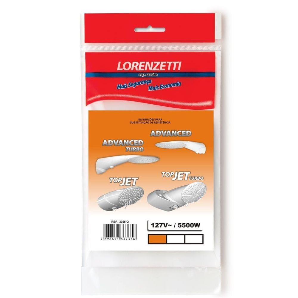 Resistência Ducha Lorenzetti Top Jet Multi 110V 5500W 3055Q