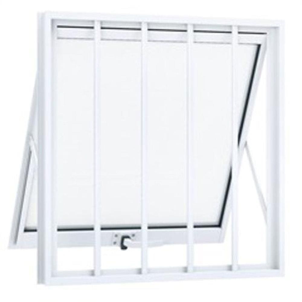 Janela Maxiar Esquadrias Brasil Vetx 55X55 Grade Branco