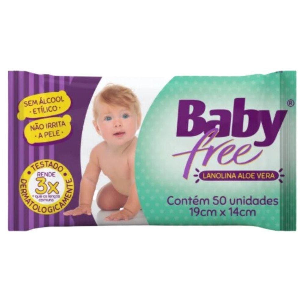 Lenço Umedecido Baby Free 4 Pacotes 50 Unidades