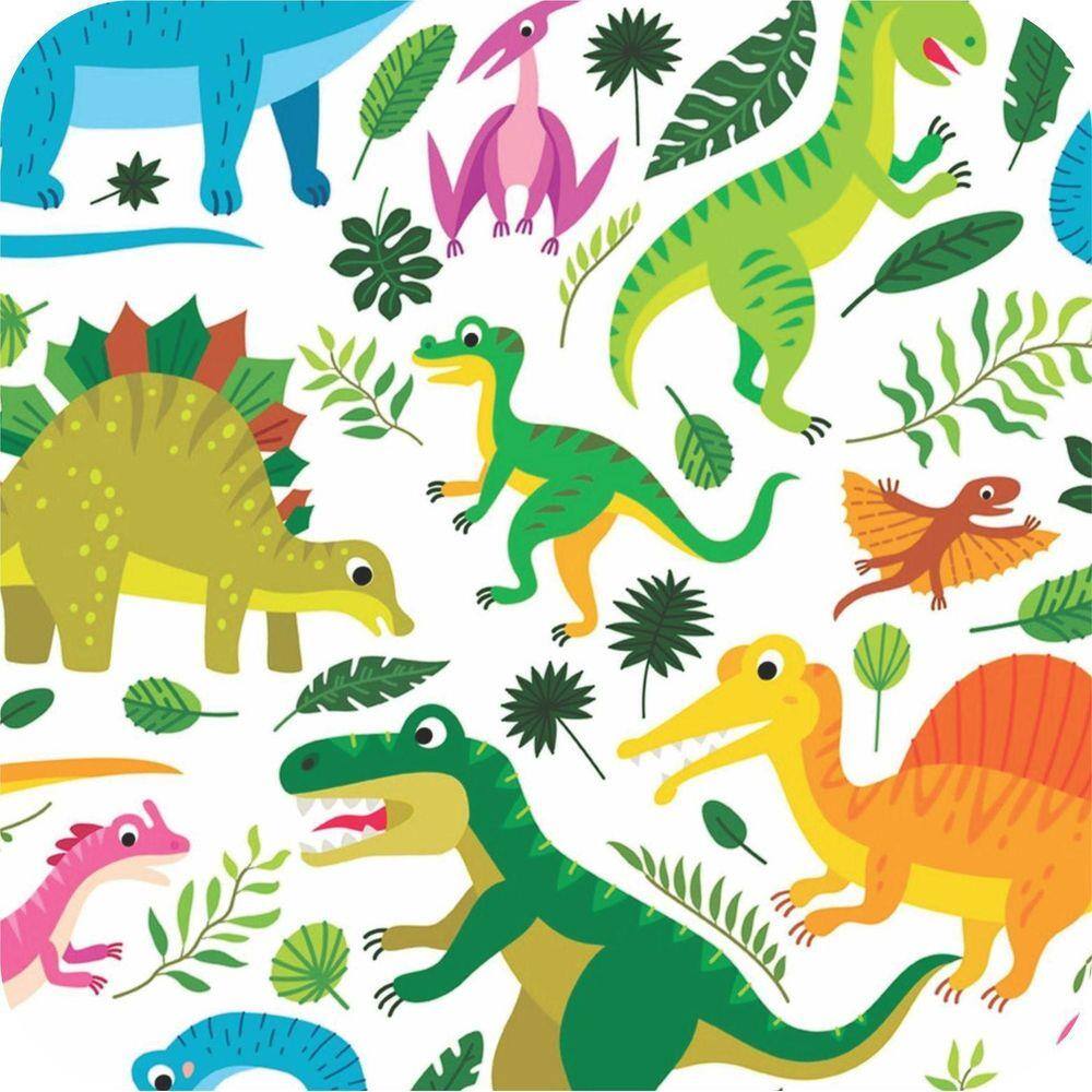 Papel De Parede Infantil Desenho De Dinossauros-60x300cm