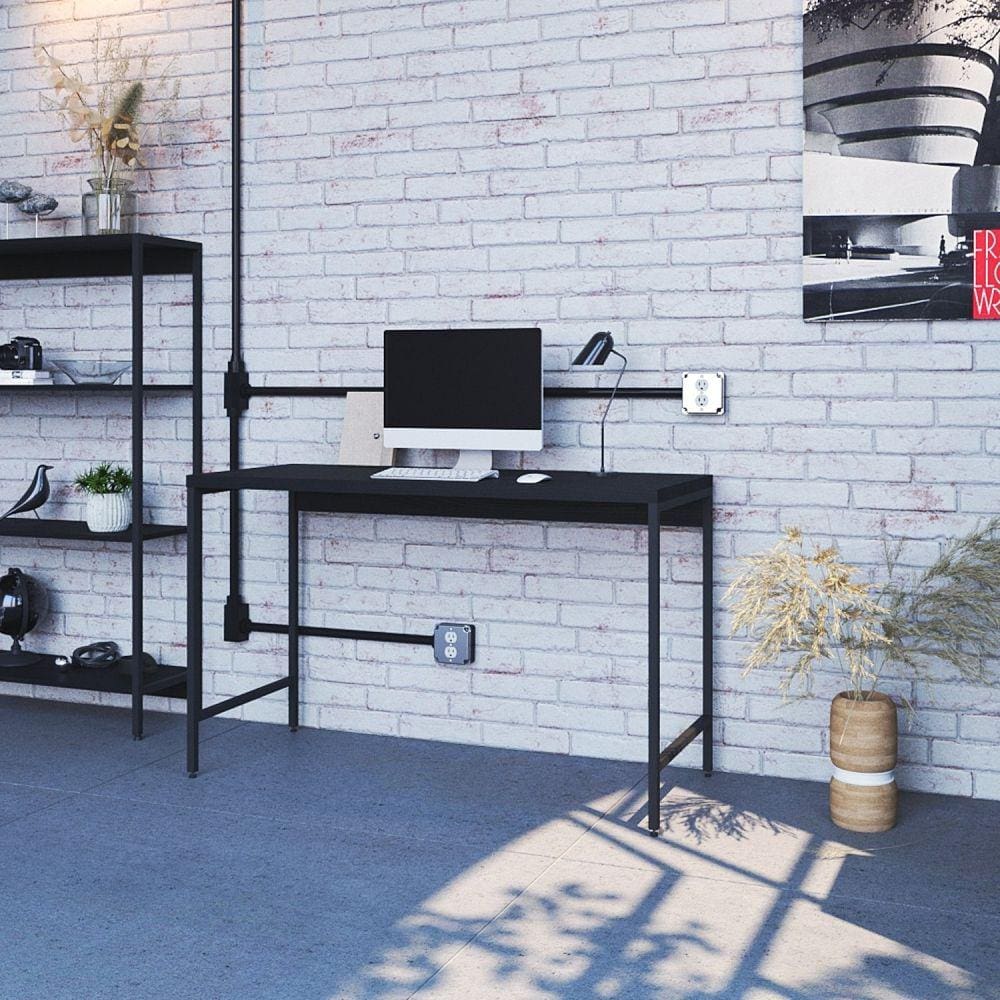 Escrivaninha Industrial 120cm Active Yescasa Preto Onix