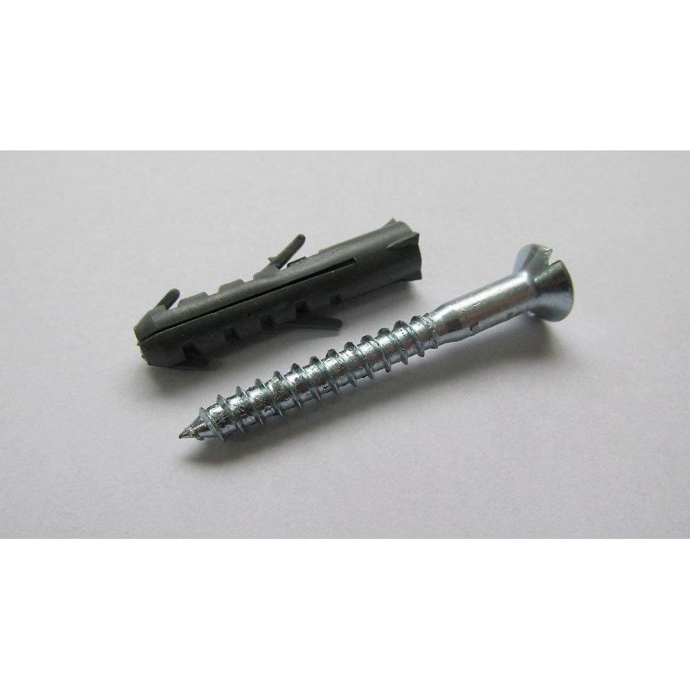 Bucha com Parafuso Cabeça Chata de Aço 4,2x40mm para Madeira 6mm 200 Peças Cinza Foxmix