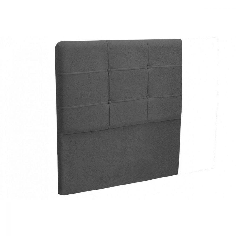 Cabeceira Cama Box Solteiro 90cm London Cinza
