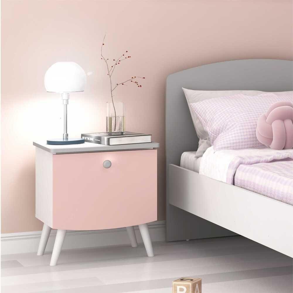 Mesa De Cabeceira 100% Mdf Com 1 Gaveta Doçura Multimóveis