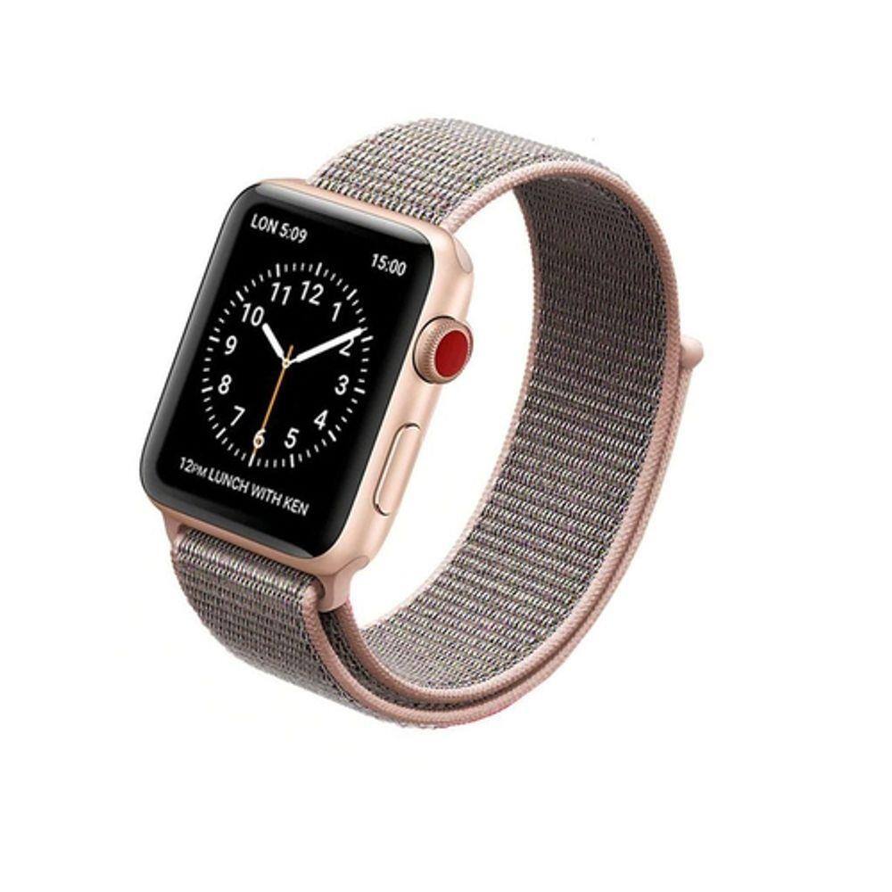 pulseira rosa areia apple watch