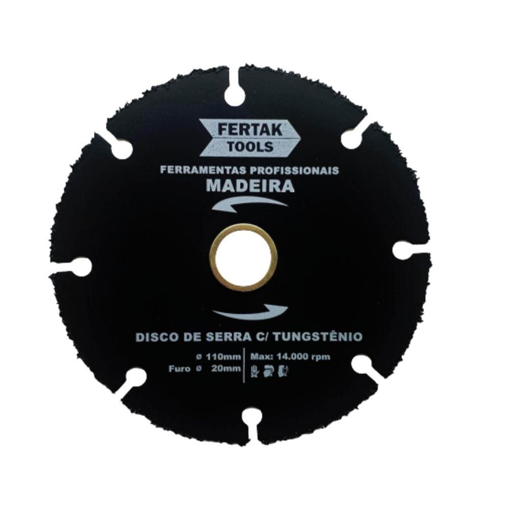 Disco De Tungstênio 110X20Mm Corte De Madeira Serra Mármore
