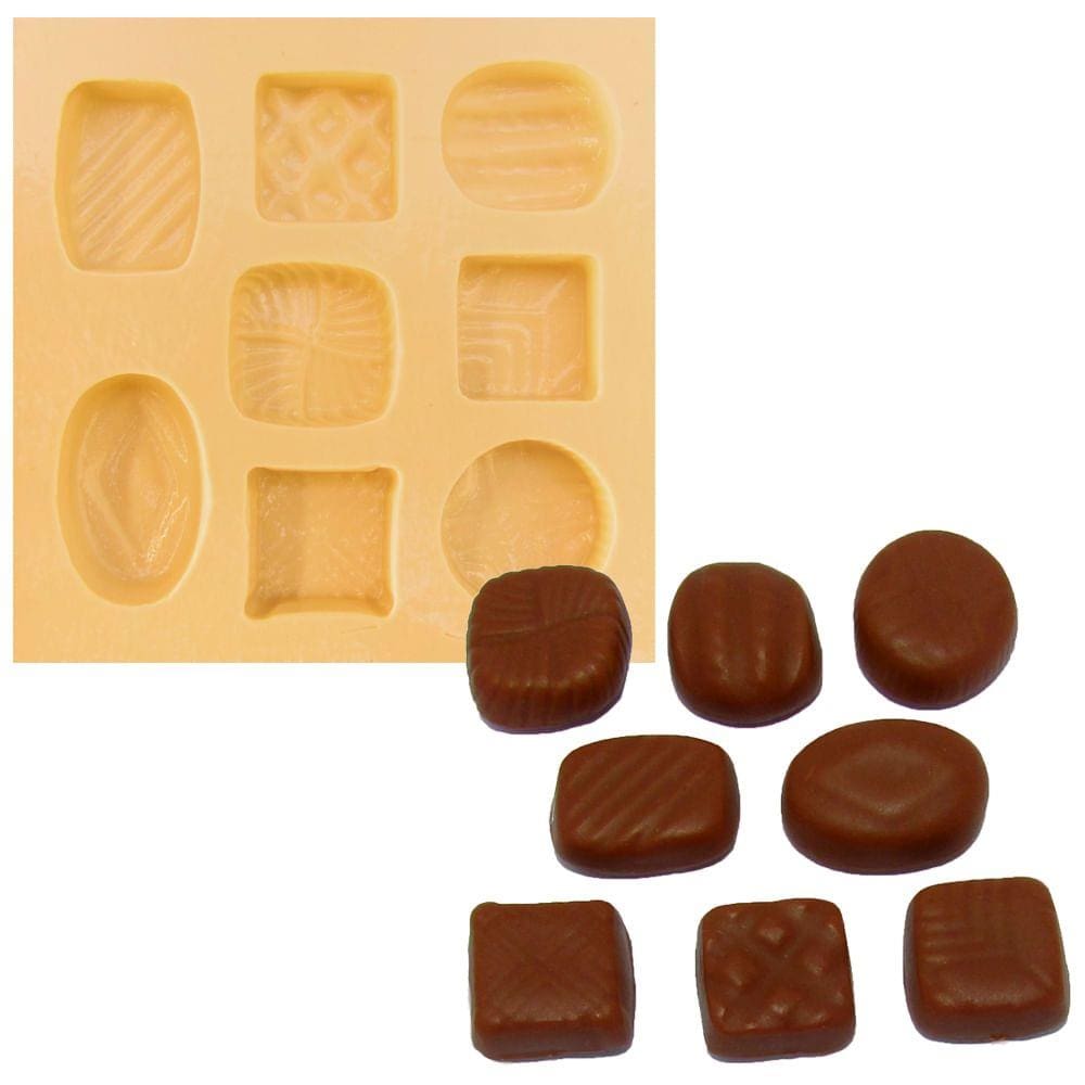 Molde De Silicone Chocolate, Bombom, Trufa, Resina, Confeitaria, Biscuit Molds Planet