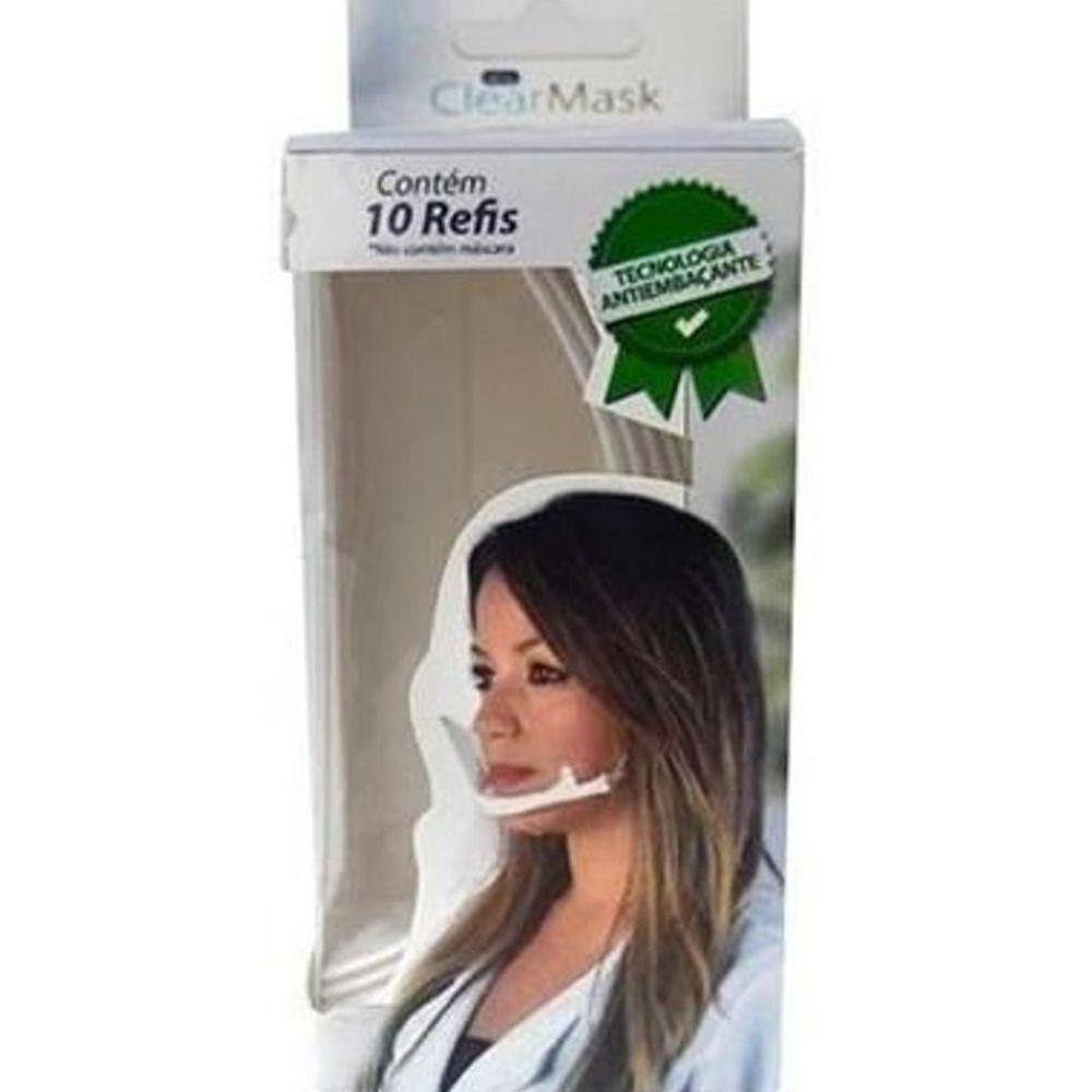 Refil Clearmask - Máscara Protetora Salivar Com 10Un - Estek