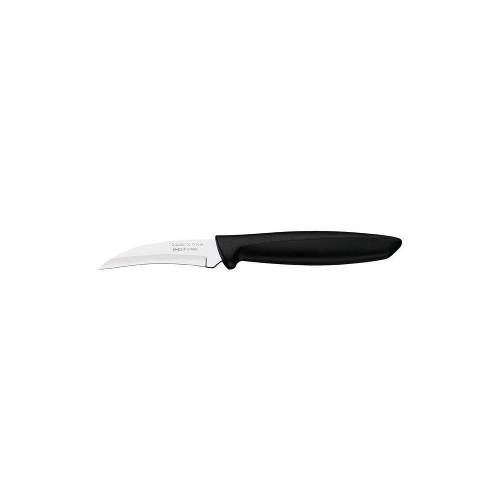 FACA PARA TORNEAR TRAMONTINA PLENUS COM LÂMINA EM AÇO INOX E CABO DE POLIPROPILENO PRETO 3" 23419103