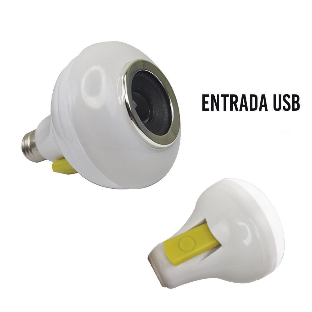 Lampada Led Musical Com Controle Remoto Bluetooth