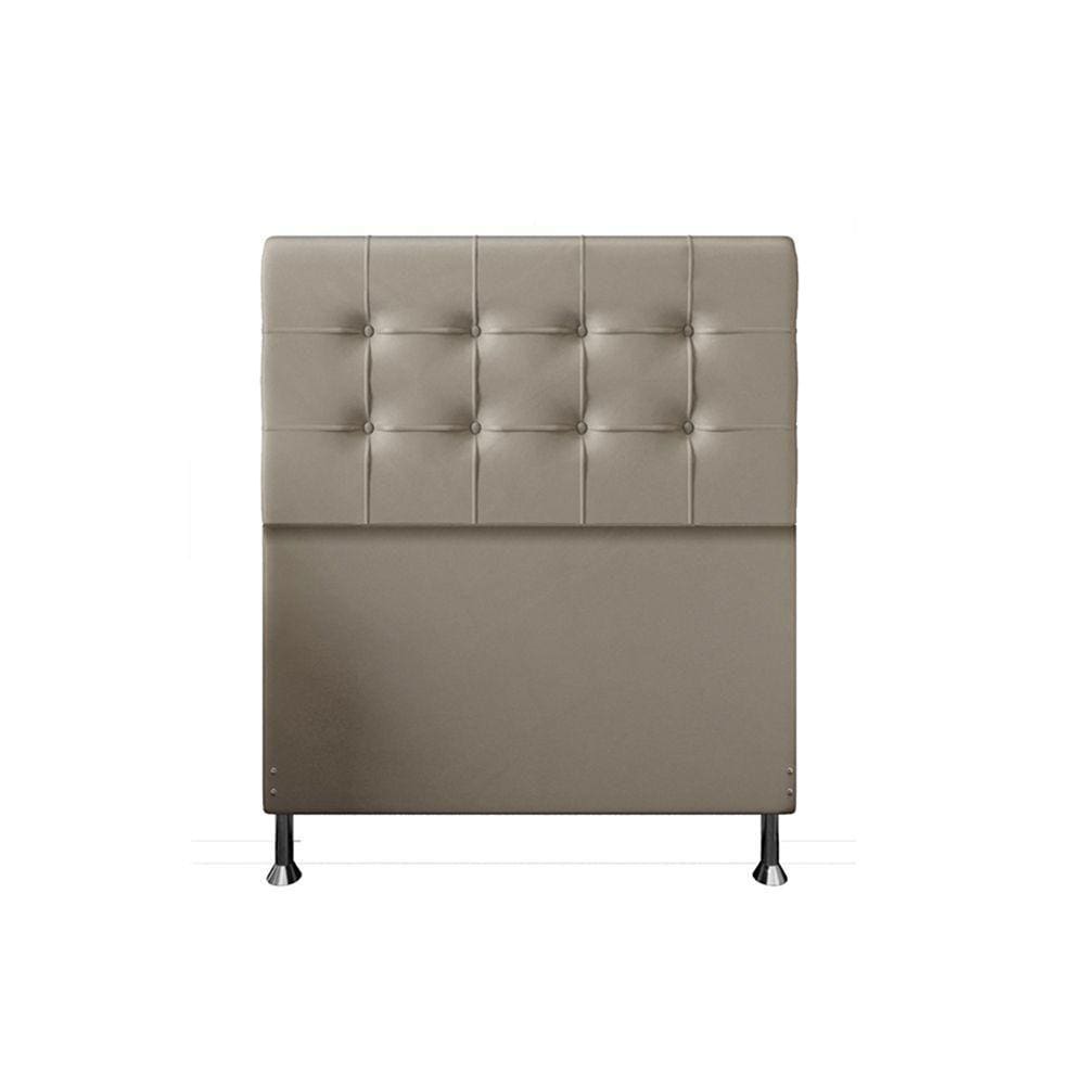 Cabeceira Solteiro 0,90m Atenas Suede Bege Dal Poz Estofados