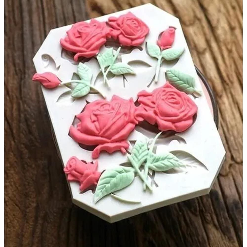 Molde De Silicone Rosas