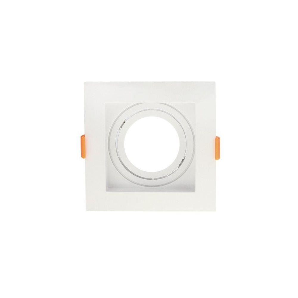 Spot de Embutir Recuado Nordecor Flea para 1 Lâmpada MR16 Quadrado - Branco