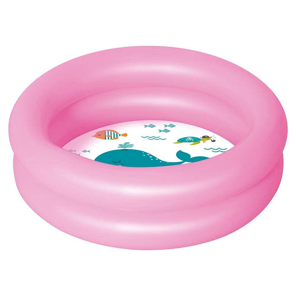 Banheira Inflável Redonda Mor 28L rosa