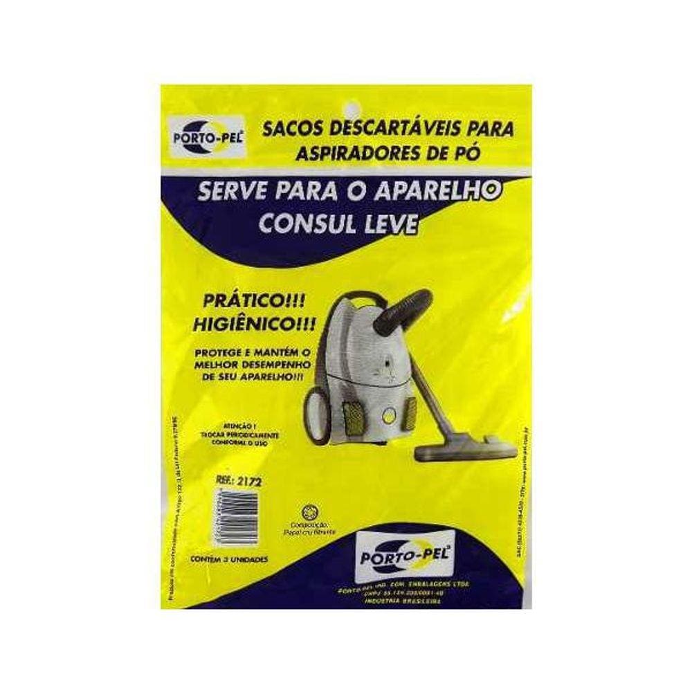 Saco Para Aspirador Modelo Consul Lv Ref. 2172 Com 3 Und.