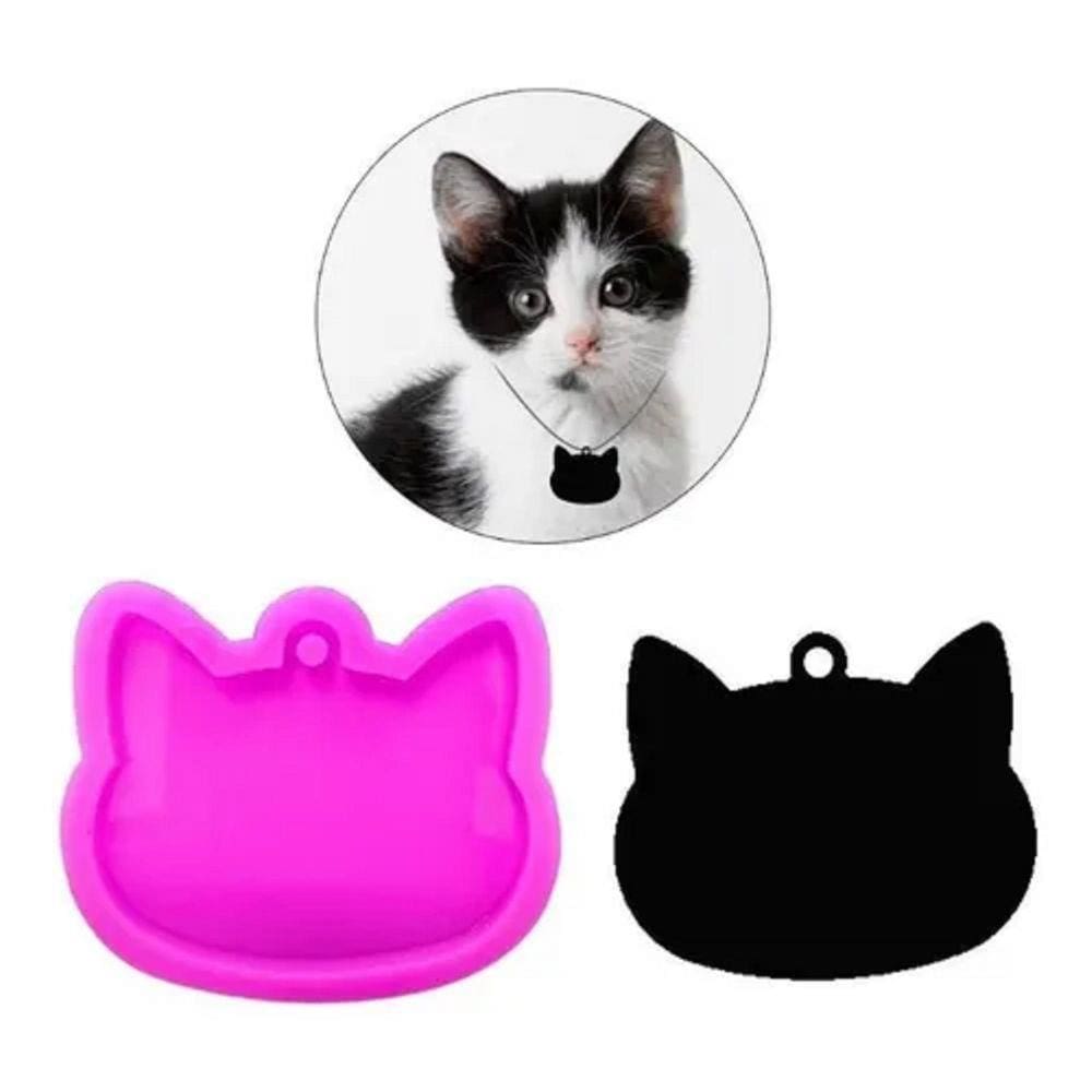 Molde De Silicone Pingente Gato, Pet, Chaveiro, Resina, Confeitaria, Biscuit Molds Planet