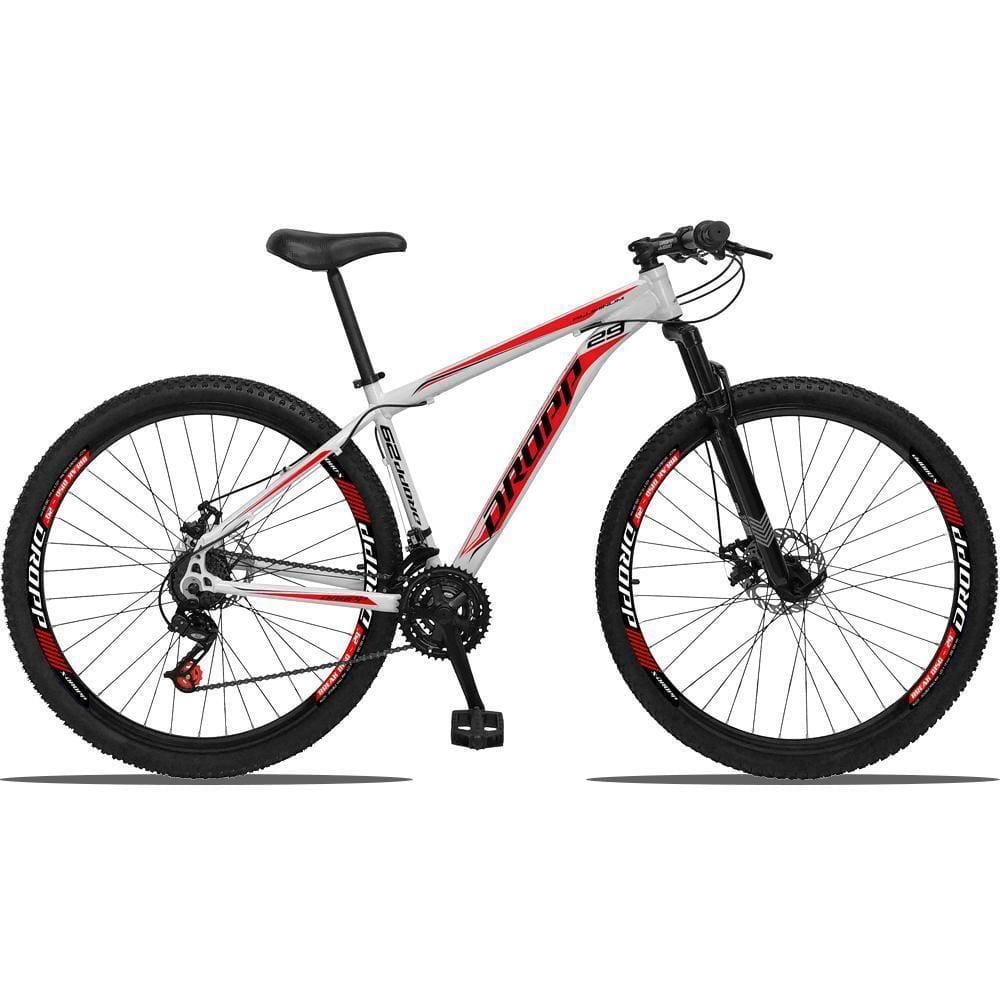 Bicicleta Aro 29 21v Suspensão Freio a Disco Branco 19