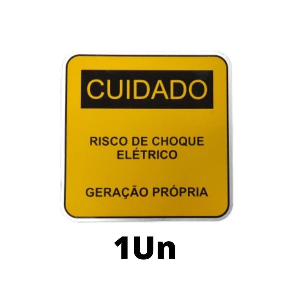 Placa Cuidado - Geração Própria  - Padrão CPFL Tam 13x13 CA