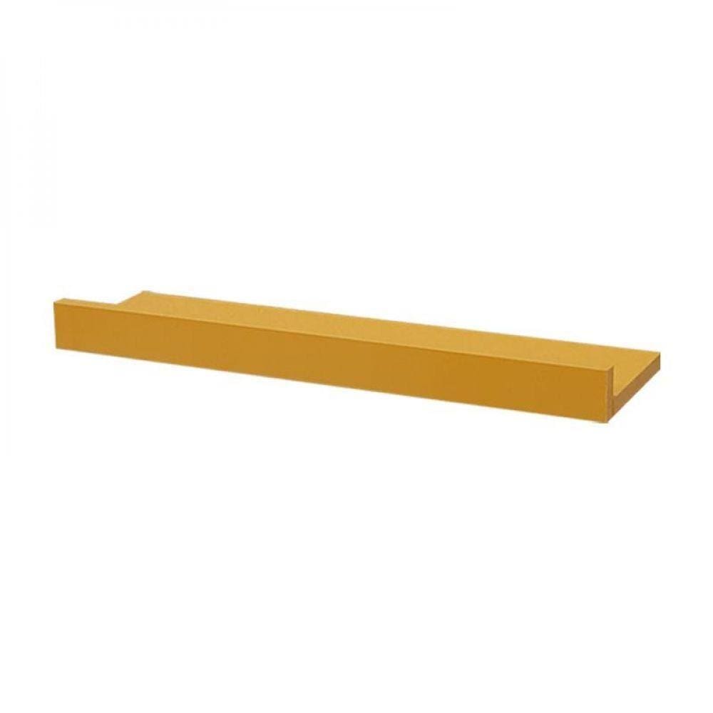 Prateleira Porta Quadros 30x10cm Amarela Suporte Invisível