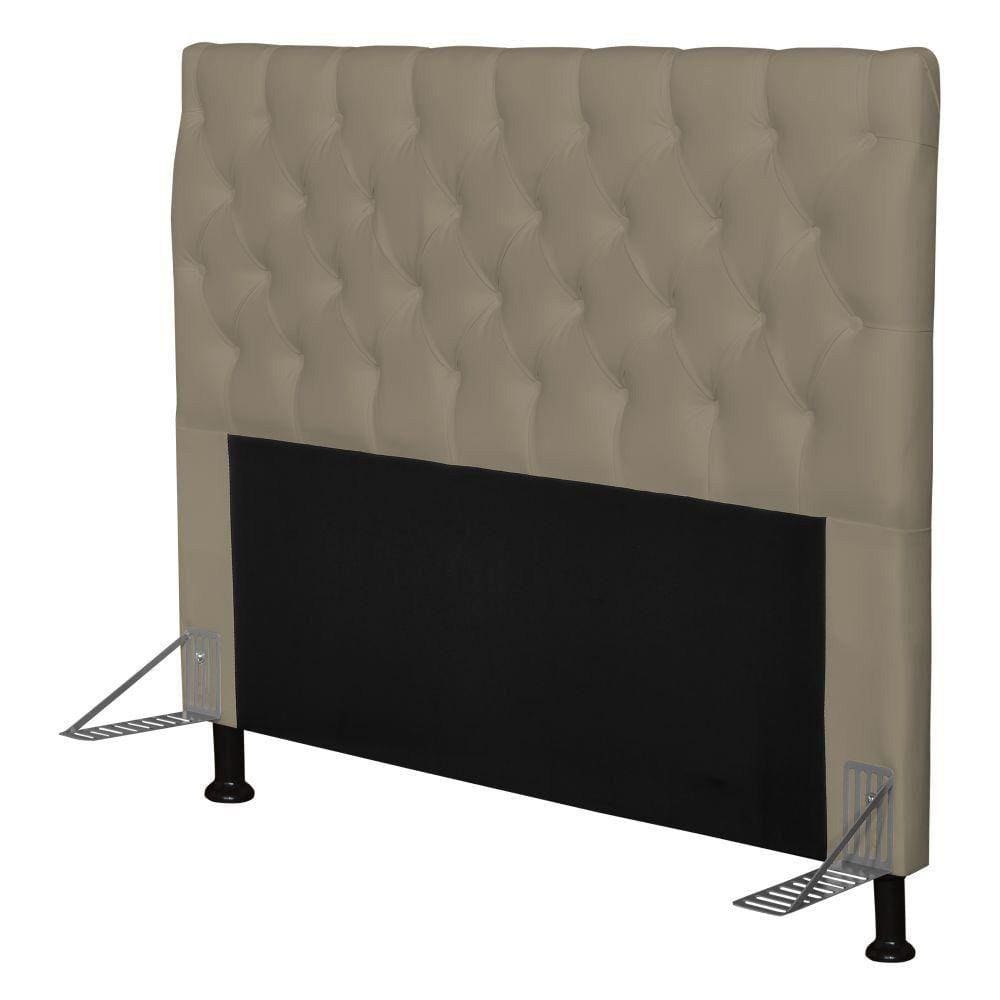 Cabeceira Cama Box Casal Queen 160cm Cristal Corino Areia