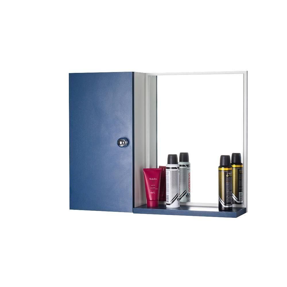 Armário para Banheiro Com Espelho Azul