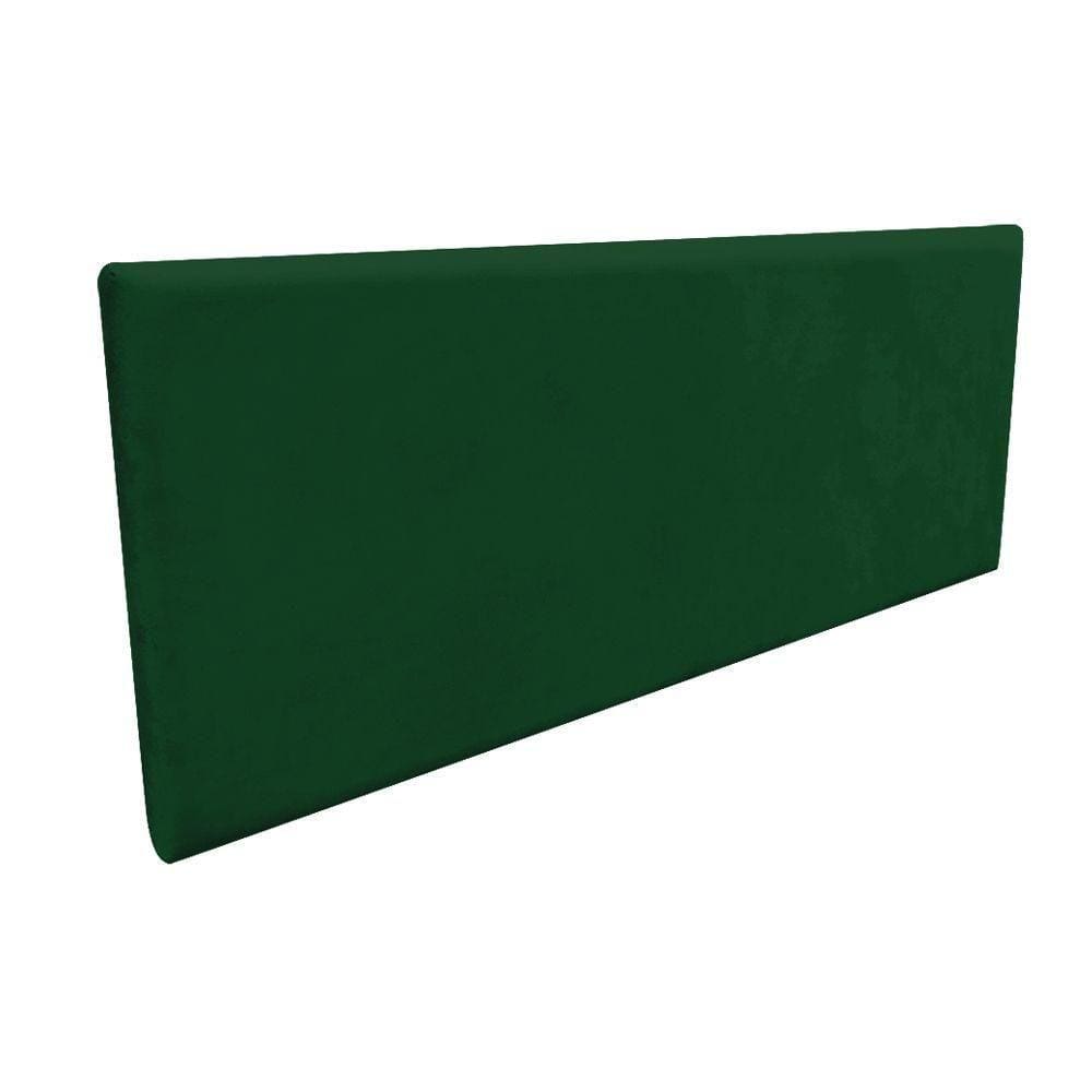 Cabeceira Painel Clean para Cama Box Casal 140cm Suede Verde